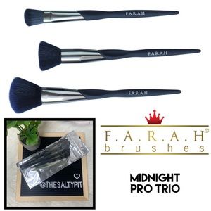 NIB Farah Brushes Set- Midnight Pro Trio